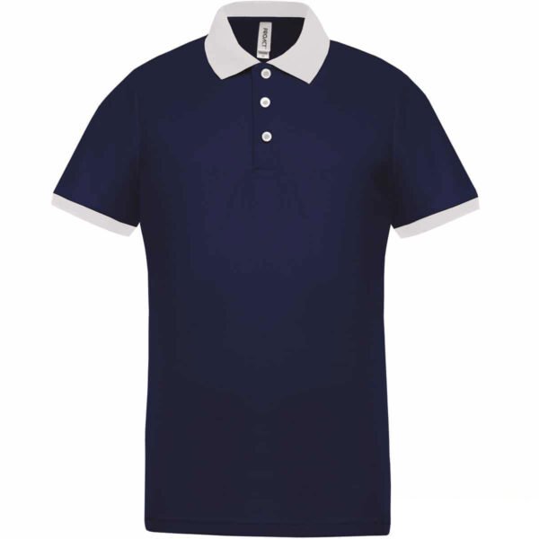 Polo blu navy dettaglio bianco maschile
