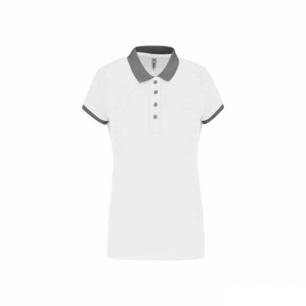 polo bianca dettaglio grigio tecnica femminile