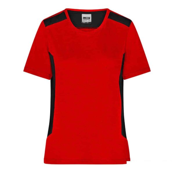 maglia rossa in cotone e RPET professionale