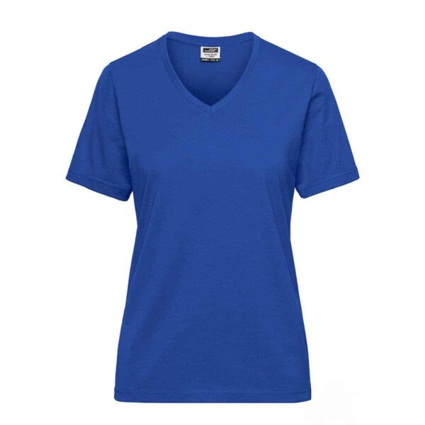 t-shirt blu royal da donna per lavaggio aziende
