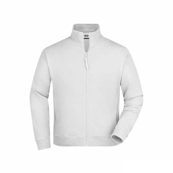 Felpa bianca french terry da personalizzare con zip