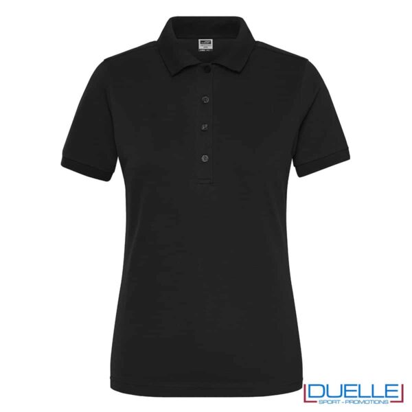 Polo da lavoro nera elastica
