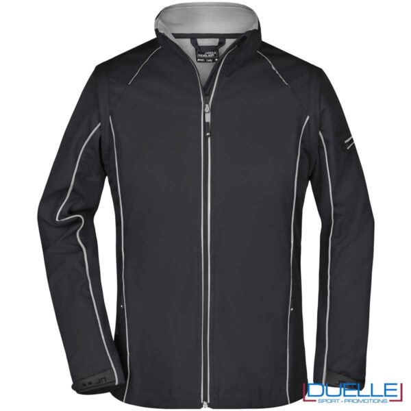 giacca softshell professionale nero-grigio