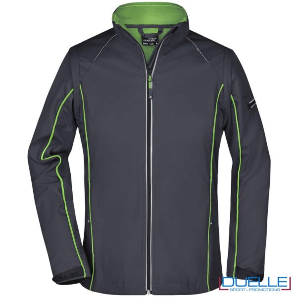 giacca softshell da lavoro antracite-verde