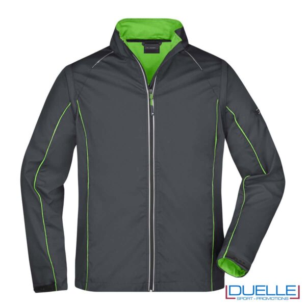 giacca softshell da donna professionale antracite-verde