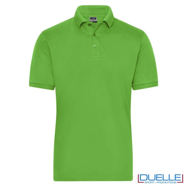 polo da lavoro in cotone lime