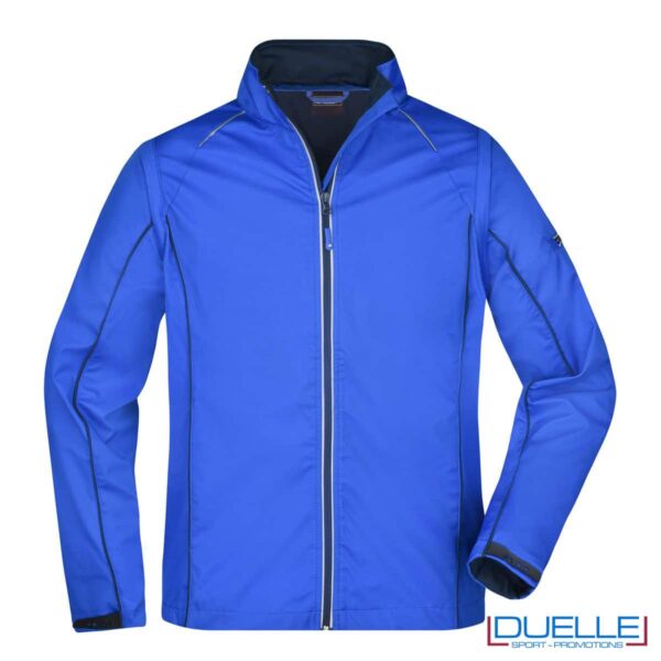 giacca professionale da donna con maniche removibili colore blu royal