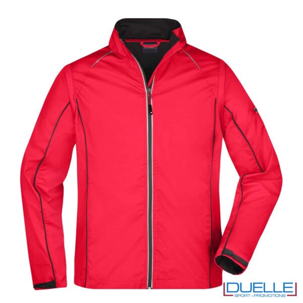 giacca da lavoro rosso softshell femminile