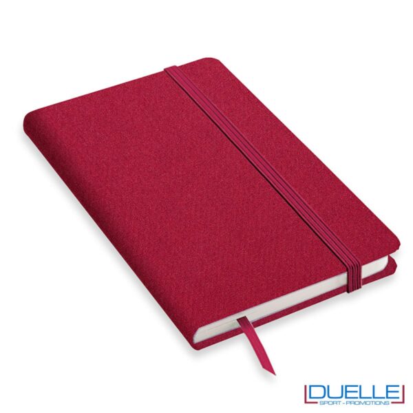 quaderno con copertina rigida rosso personalizzato