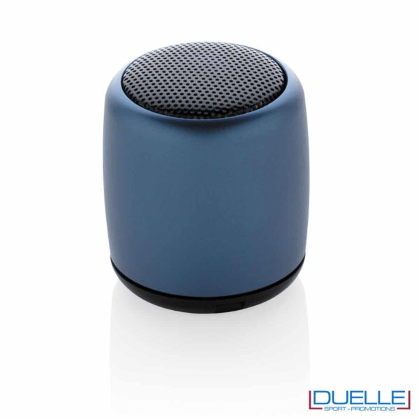 altoparlante mini con logo blu