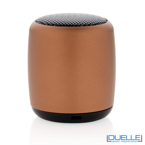 speaker mini marrone in alluminio