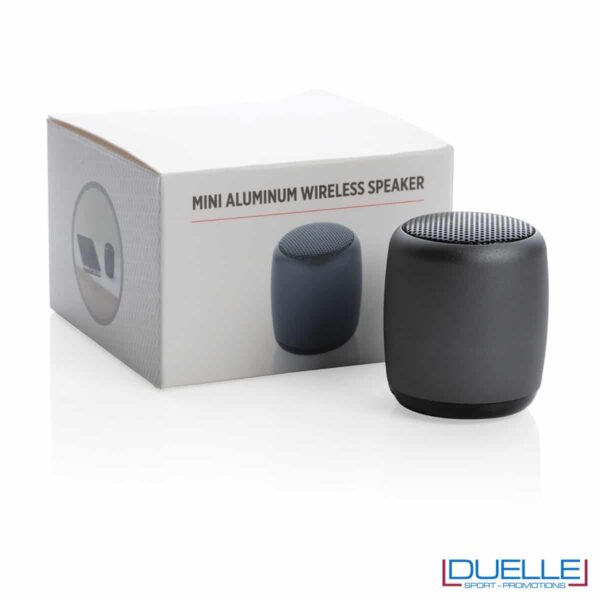 mini speaker in alluminio nero