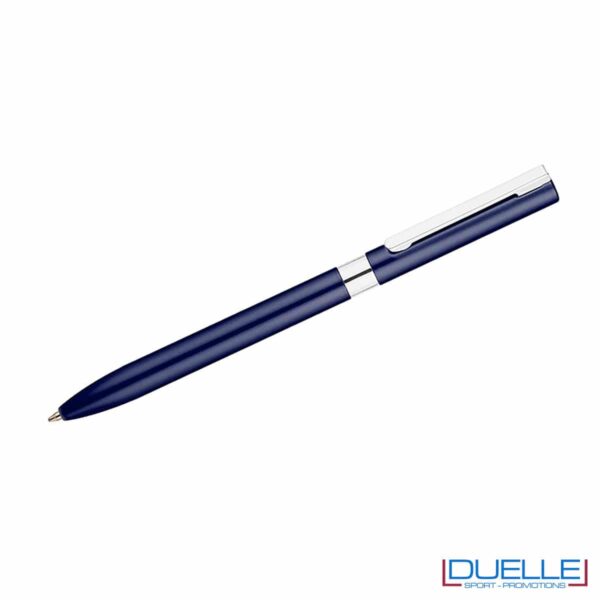 Penna blu in metallo elegante da personalizzare