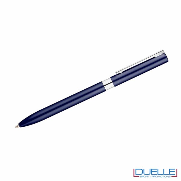 penna in metallo elegante blu