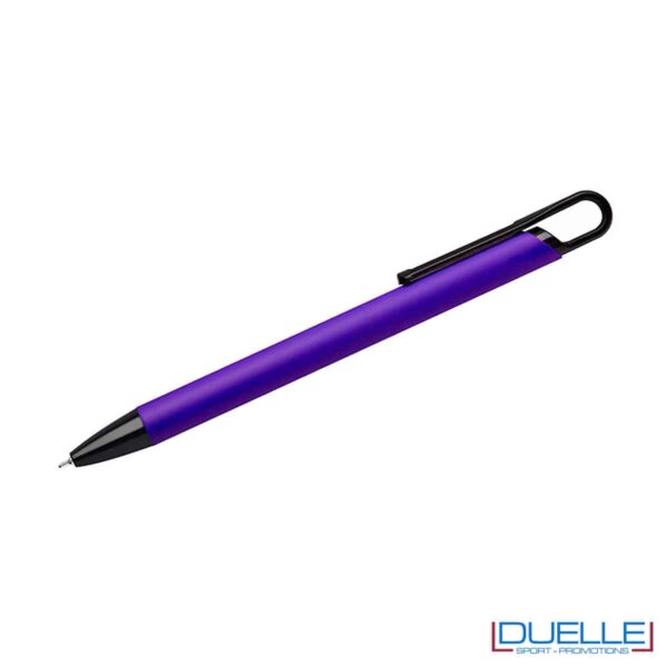 penna viola con soft touch e semi gel refill