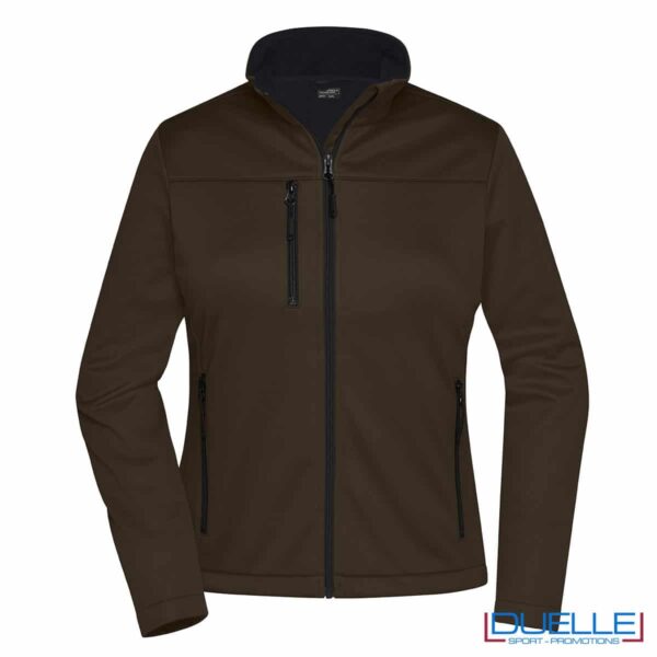 Giacca softshell in R-PET marrone donna