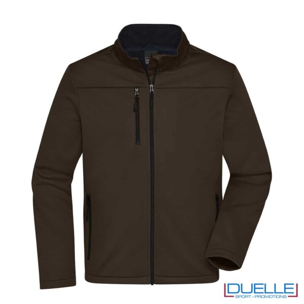 Giacca marrone softshell in R-PET