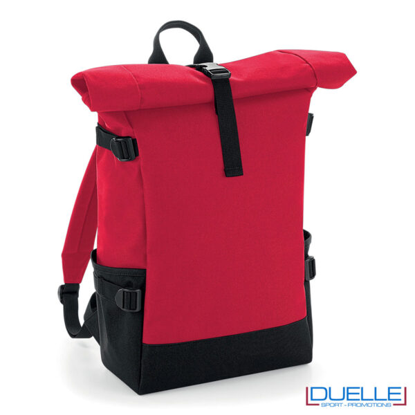 zaino porta computer roll-top colore rosso