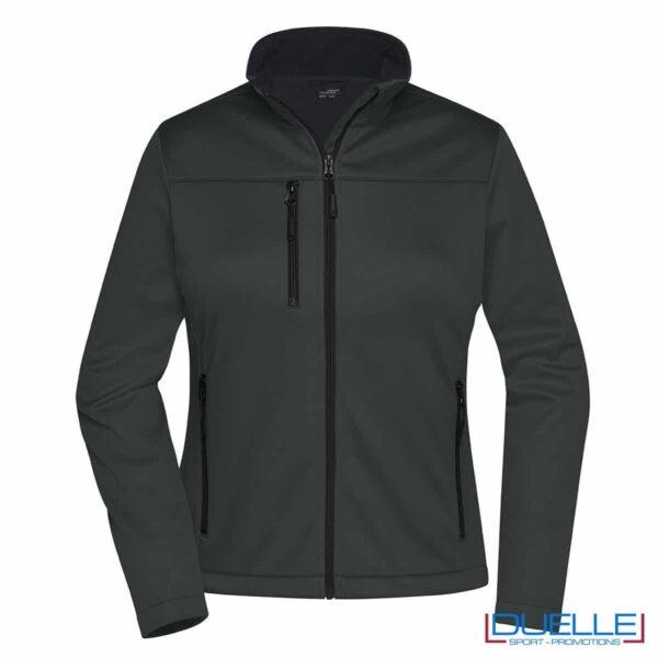 giacca softshell in r-pet grigio da donna