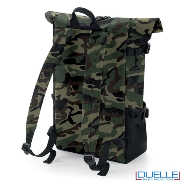 retro zaino roll-top porta laptop camo