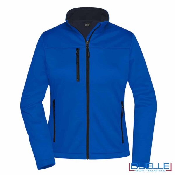 giacca in r-pet softshell blu royal da donna