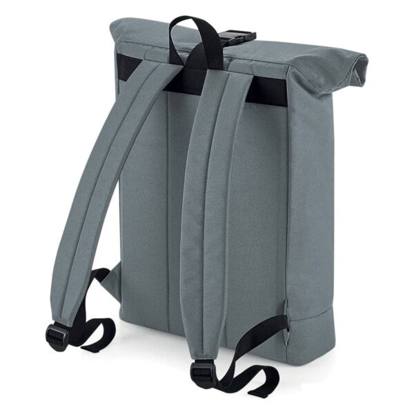 retro zaino con chiusura arrotolata porta pc colore grigio