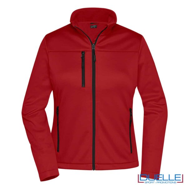 giacca softshell in r-pet rossa da donna