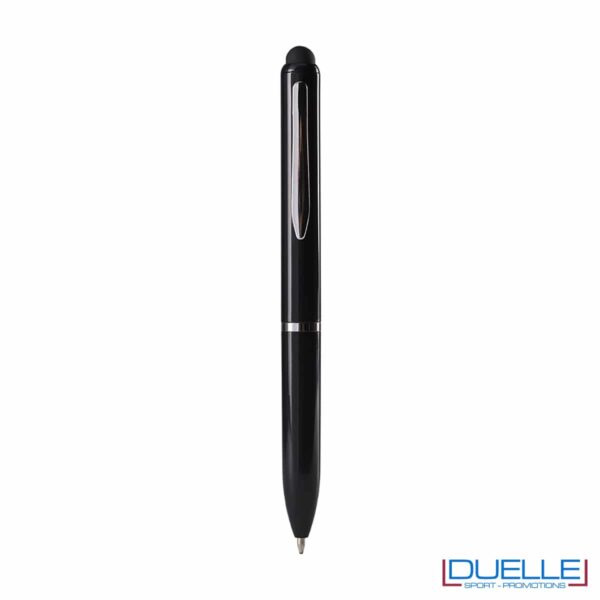 penna nera con touch screen a sfera da personalizzare