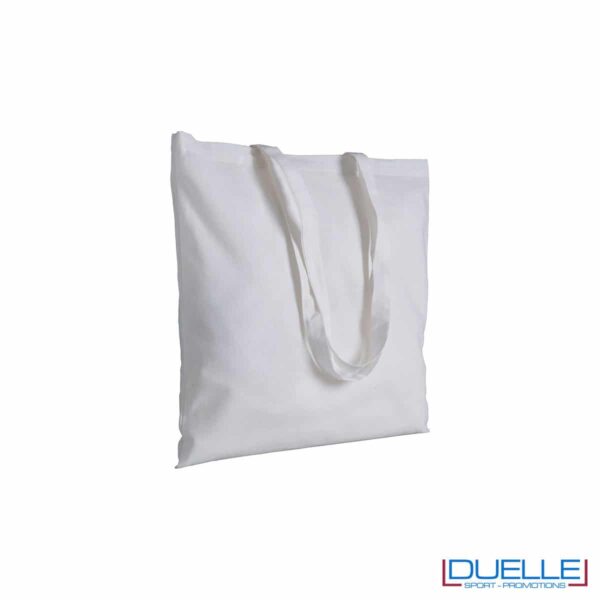 shopper in cotone canvas bianca personalizzata