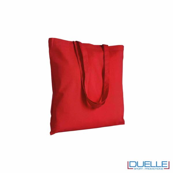 shopper cotone pesante personalizzata in colore rosso