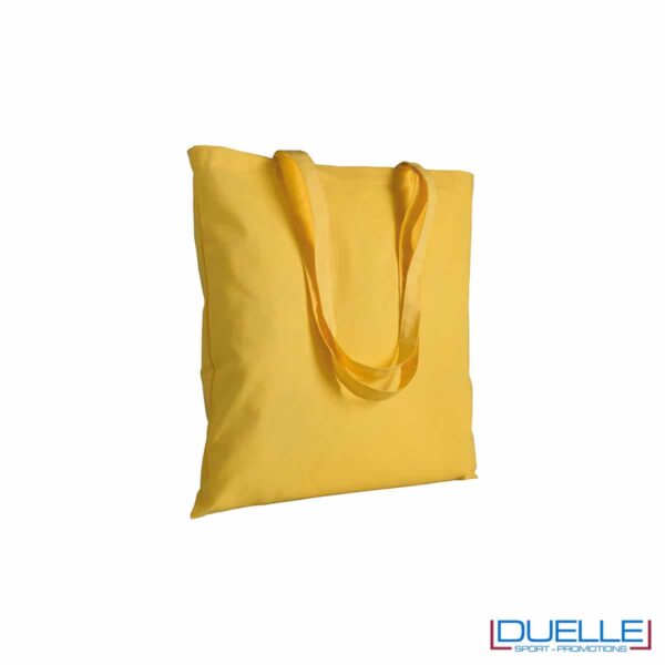 borsa promozionale stampata in colore giallo in cotone pesante