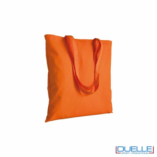 borsa promozionale in cotone canvas colore arancione