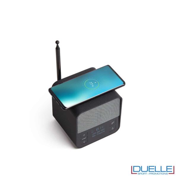 radio sveglia 3 in 1 carica wireless per smartphone