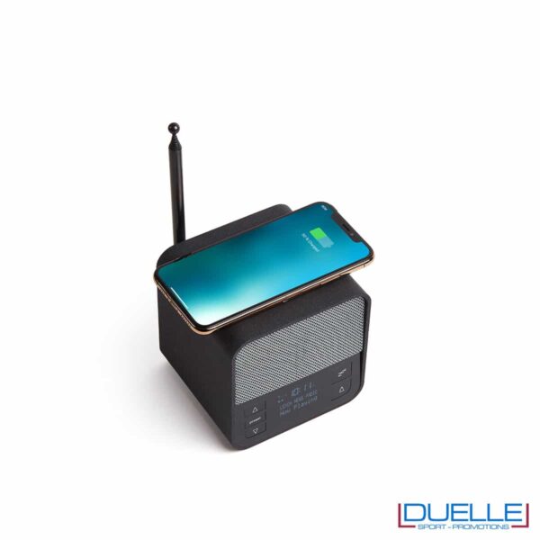 sveglia radio con carica wireless per smartphone