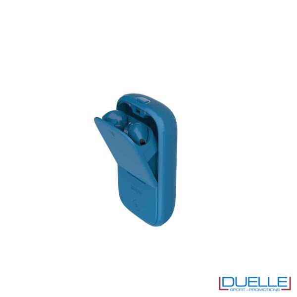TWS speaker con auricolari azzurro