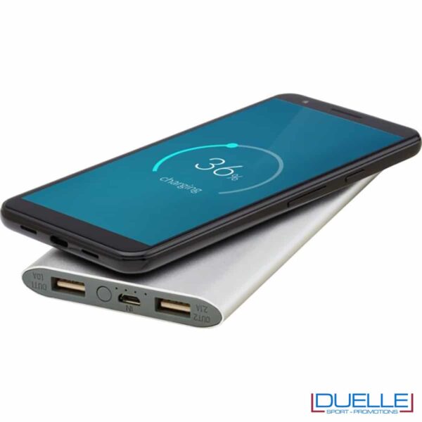 power bank argento 8000 mAh
