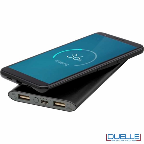powerbank nero 8000 mAh da personalizzare