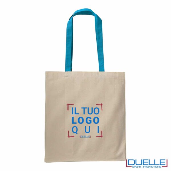 shopper con soffietto in cotone 220 g/m personalizzata