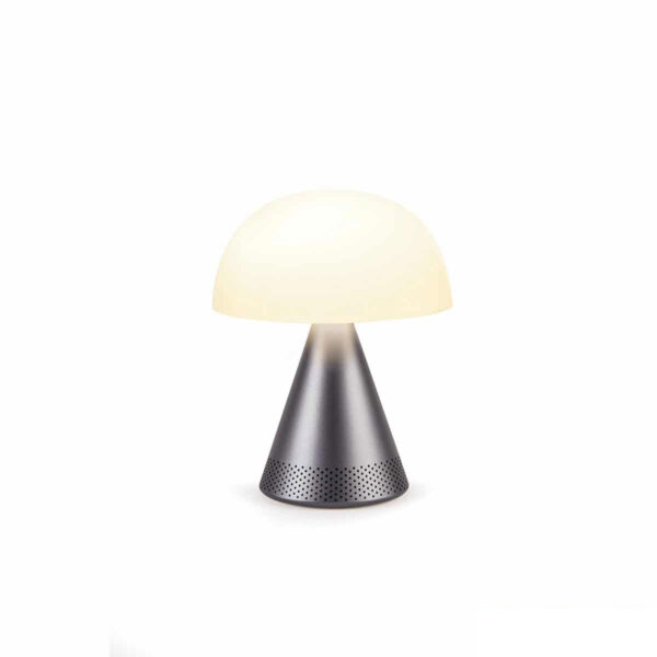 lampada led grigio scuro con speaker
