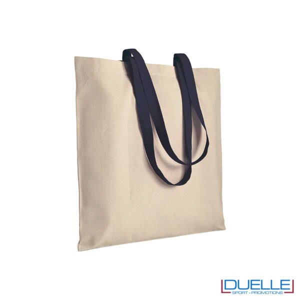 shopper manici blu navy 220 g/m