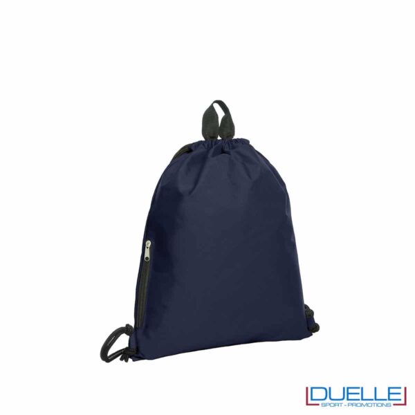 sacca richiudibile con cordoncino colore blu navy