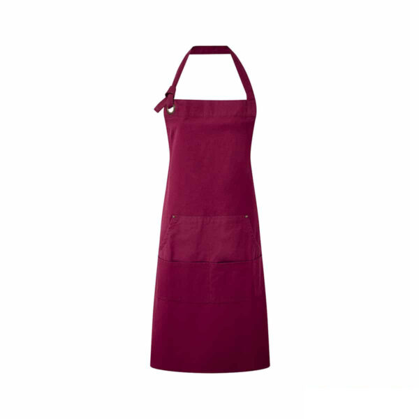 grembiule bordeaux cotone canvas 4 tasche