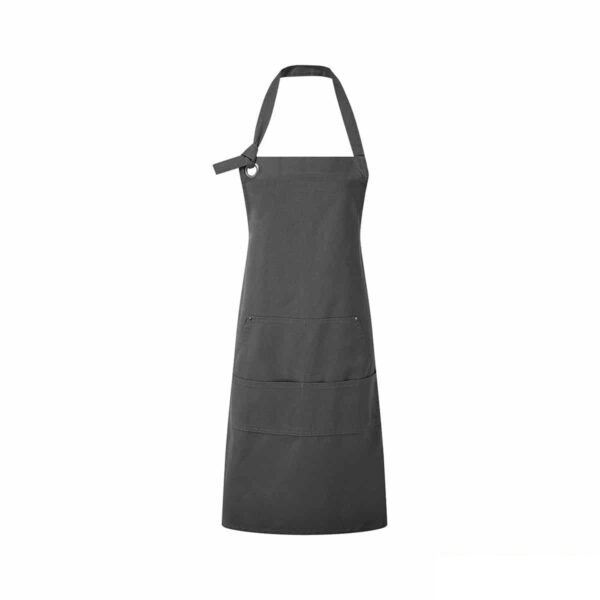 grembiule grigio scuro con 4 tasche