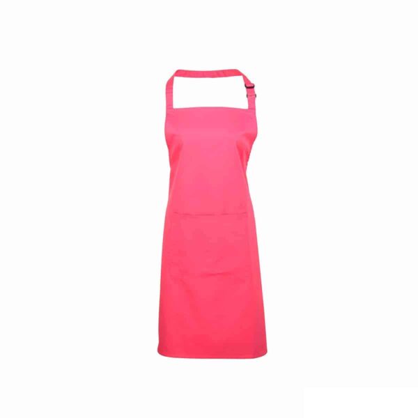 grembiule con pettorina e tasca colore rosa