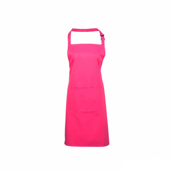 grembiule rosa fluo con tasca e pettorina