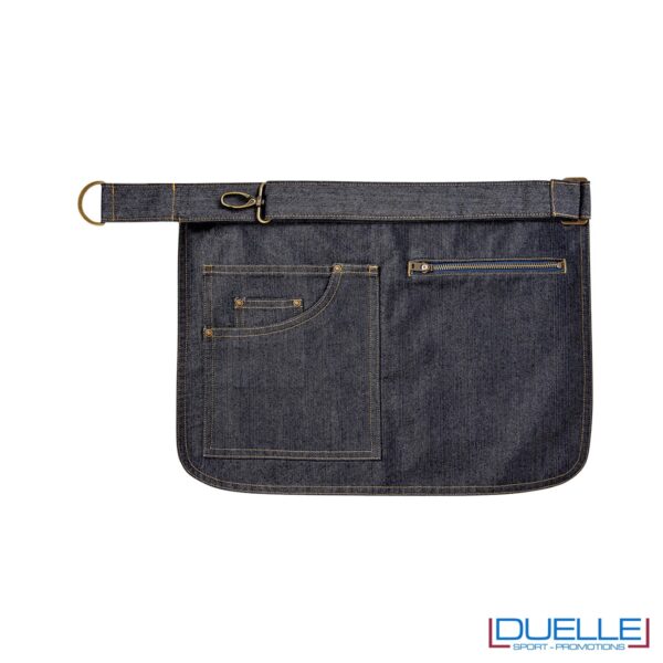 grembiule con tasca denim personalizzato