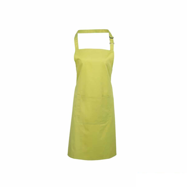 grembiule cucina lime con pettorina e tasca