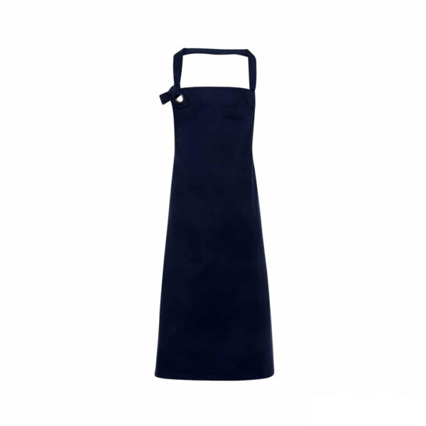 grembiule navy in cotone canvas personalizzato