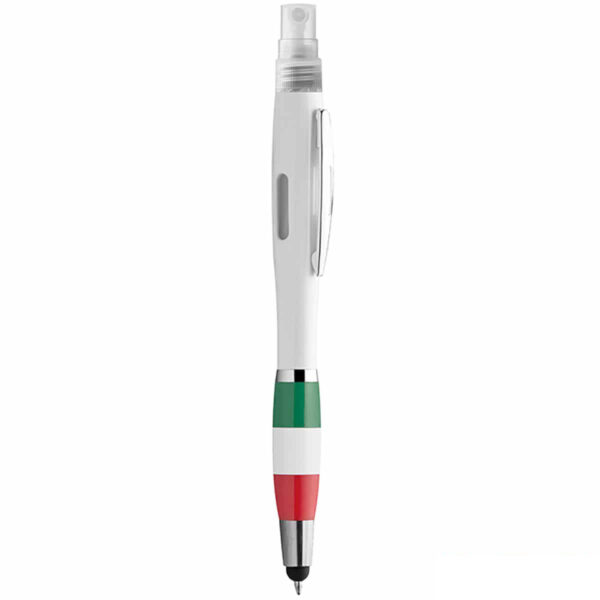 penna antibatterica tricolore promozionale