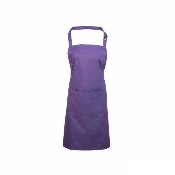 grembiule colore viole con tasca e pettorina
